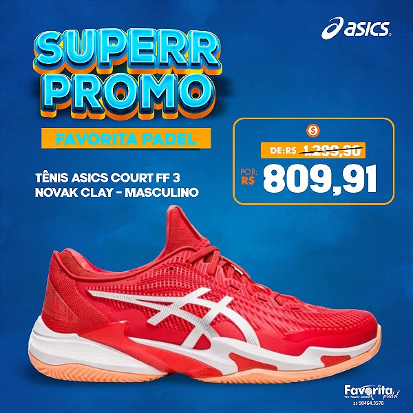 Tênis Asics Court FF 3 Novak Clay – Masculino