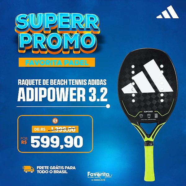 Raquete de Beach Tennis Adidas Adipower 3.2 2024 – Amarela