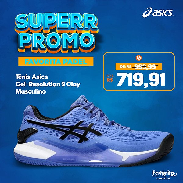 Tênis Asics Gel-Resolution 9 Clay – Masculino