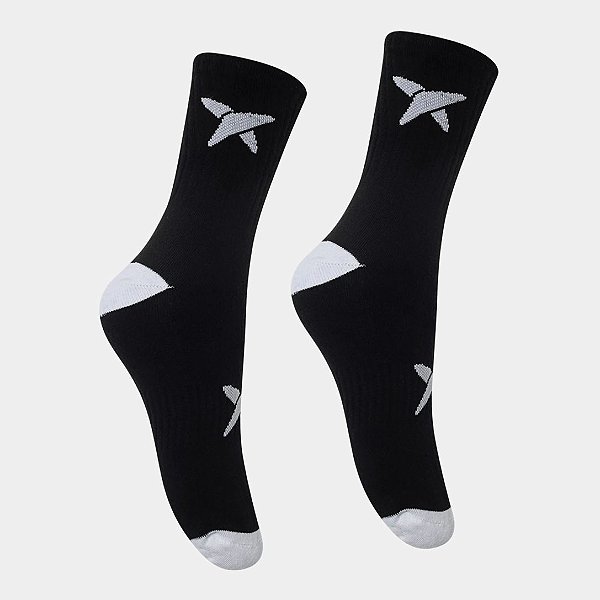 Meia DROP SHOT Cano Longo Estrela Preto – Feminina