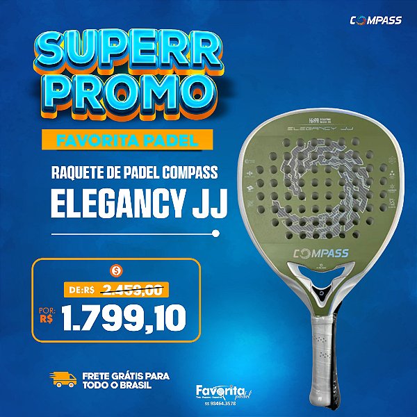 Raquete de Padel Compass Elegancy JJ 3k 2024