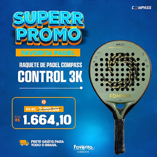 Raquete de Padel Compass Control 3k 2024