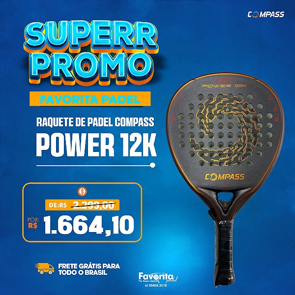 Raquete de Padel Compass Power 12k 2024