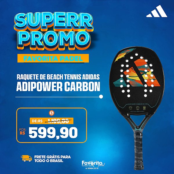Raquete de Beach Tennis Adidas Adipower Carbon