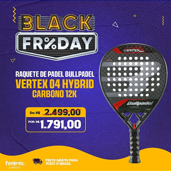 Raquete Padel Bullpadel Vertex 04 Hybrid 2024 Carbono 12k