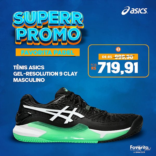 Tênis ASICS GEL-Resolution 9 Clay – Masculino
