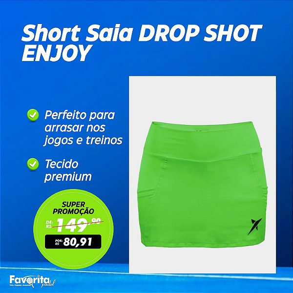 Short Saia DROP SHOT ENJOY - Verde