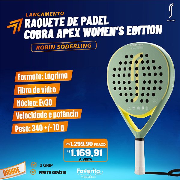 Raquete de Padel Cobra Apex Womens Edition - Robin Söderling