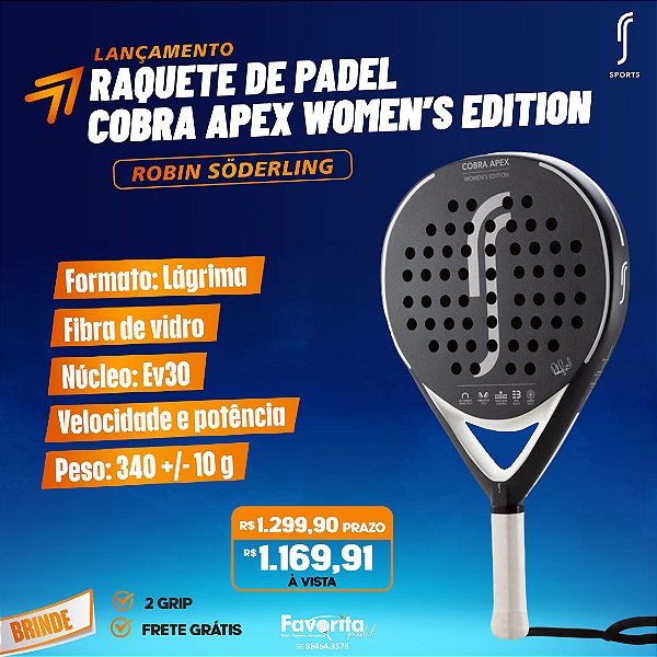 Raquete de Padel Cobra Apex Womens Edition - Robin Söderling