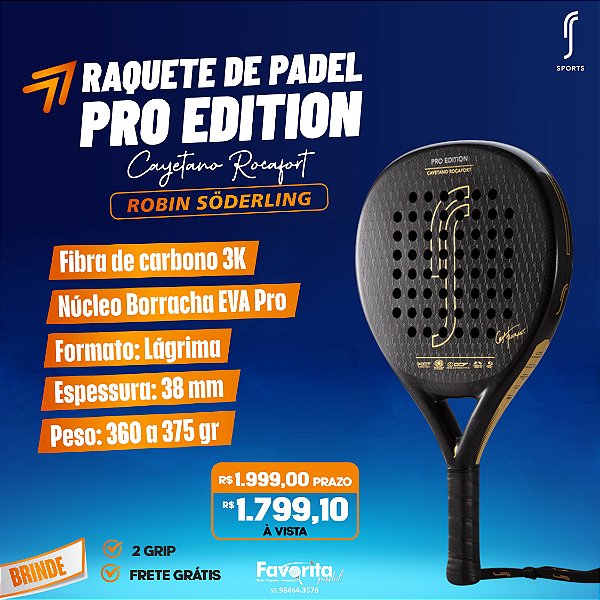 Raquete de Padel Pro Edition  Cayetano Rocafort - Robin Söderling