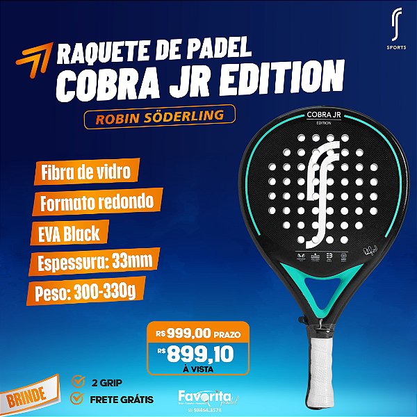 Raquete de Padel Cobra Junior Edition - Robin Söderling