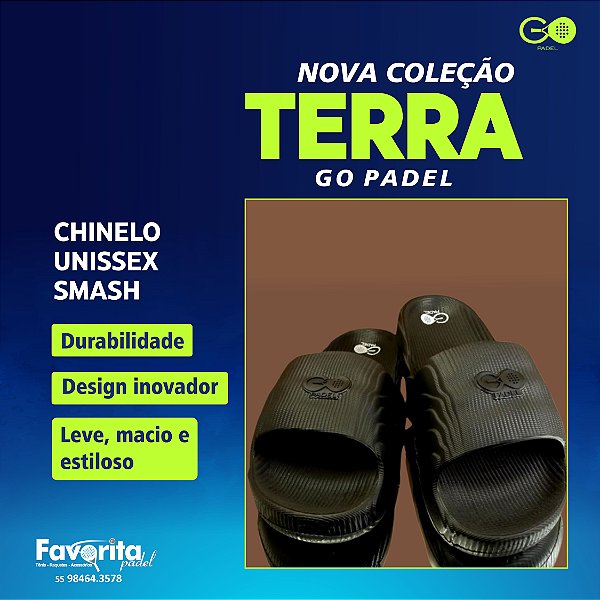 Chinelo Coleção Terra Smash Unissex - Go Padel