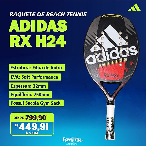 Raquete de Beach Tennis Adidas Rx H24 c/ Sacola Gym Sack