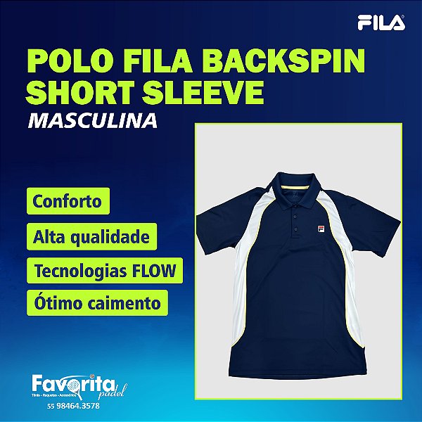 Polo Fila Backspin Short Sleeve – Masculina
