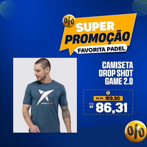 Camiseta DROP SHOT GAME 2.0 - Masculina