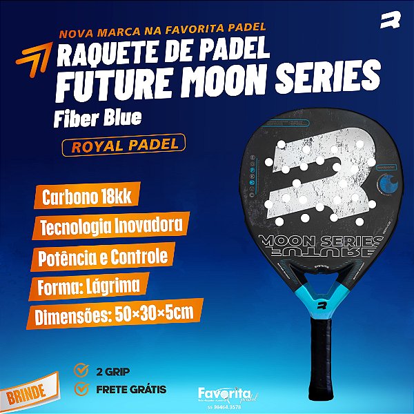 Raquete de Padel Royal Padel Future Moon Series – Fiber Blue