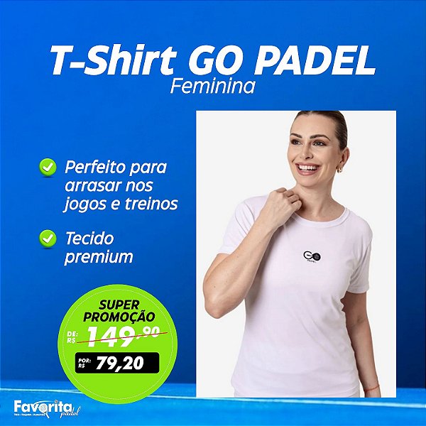 T-Shirt Go Padel Classica – Feminina