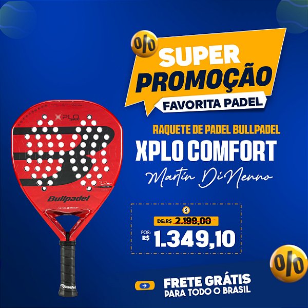 Raquete Padel Bullpadel XPLO Comfort 2025 Fibrix - Martin Di Nenno