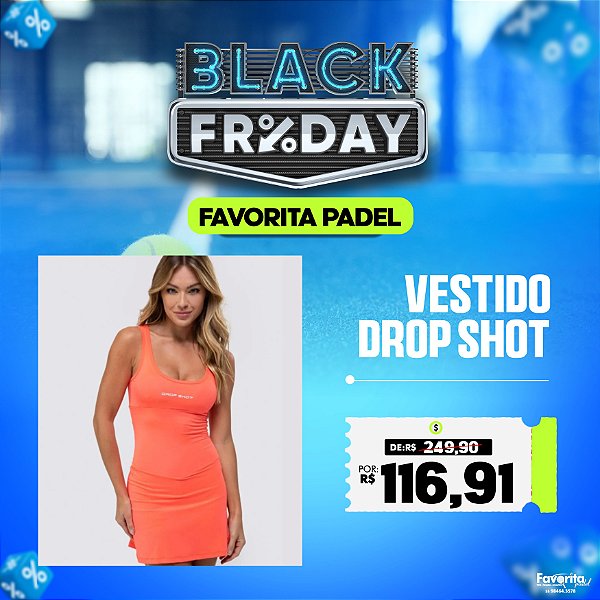 Vestido short DROP SHOT 1.0 Coral