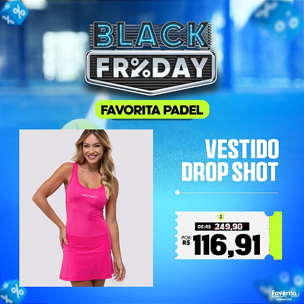 Vestido short DROP SHOT 1.0 Rosa