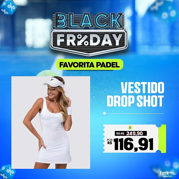 Vestido short DROP SHOT - Branco