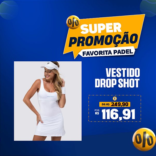 Vestido short DROP SHOT - Branco