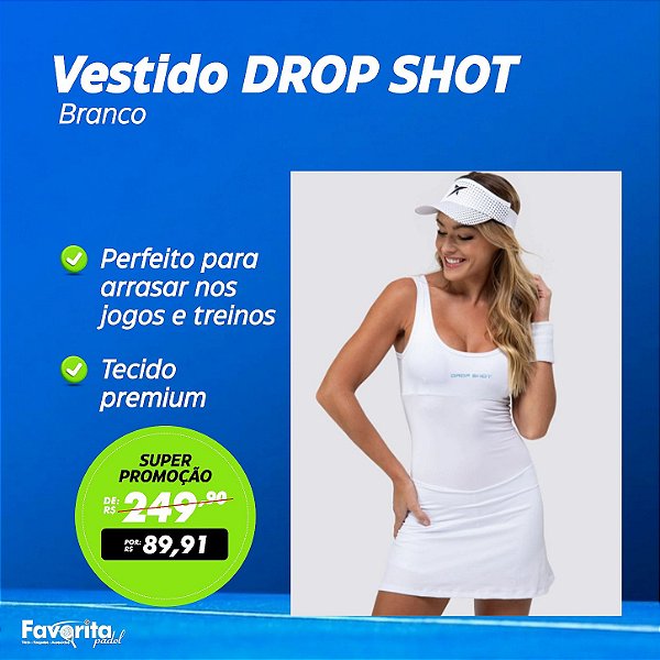 Vestido short DROP SHOT - Branco