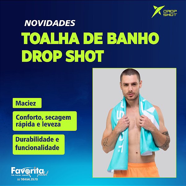 Toalha de banho DROP SHOT - Verde