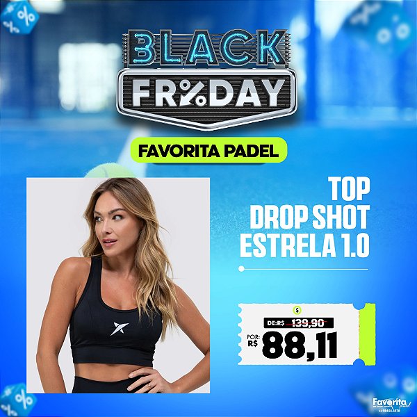 Top DROP SHOT ESTRELA 1.0 - Preto