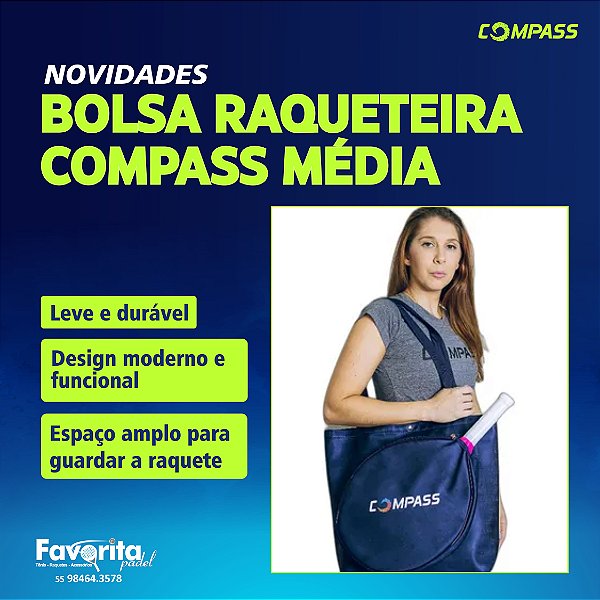 Bolsa Raqueteira Compass - Média Azul