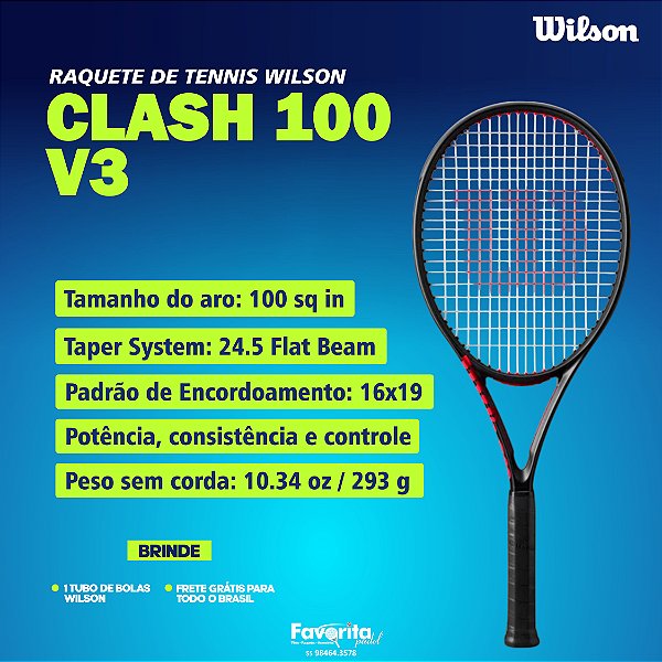 Raquete de Tennis Wilson Clash 100 v3