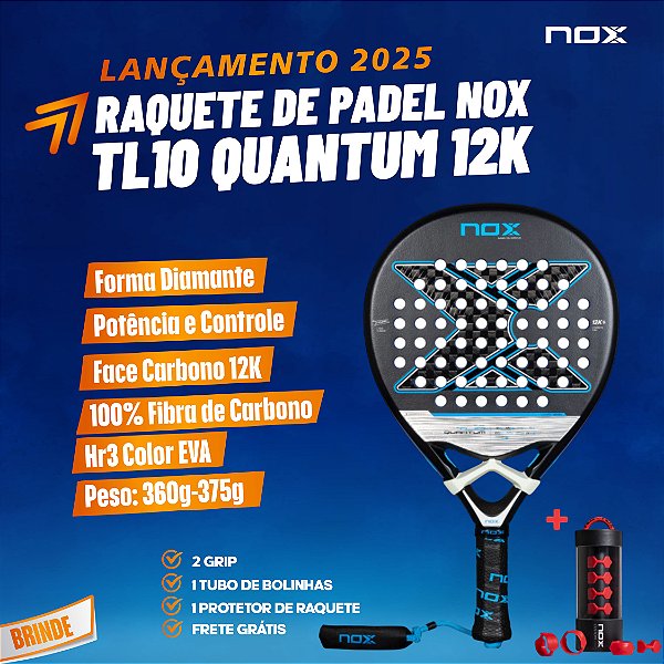 Raquete de Padel TL10 QUANTUM 12K 2025 | NOX - Luxury Series