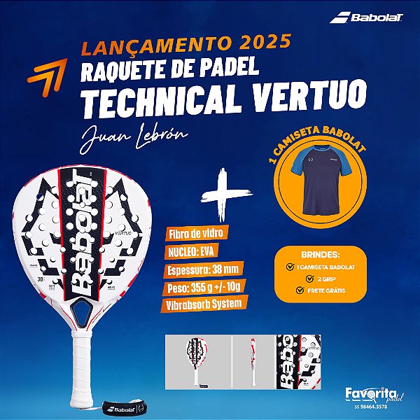 Raquete de Padel Babolat Technical Vertuo Juan Lebrón