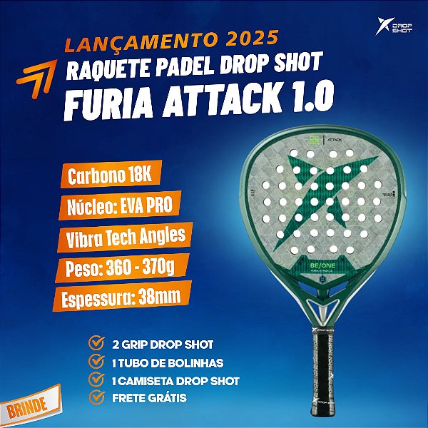 Raquete de Padel DROP SHOT FURIA ATTACK 1.0