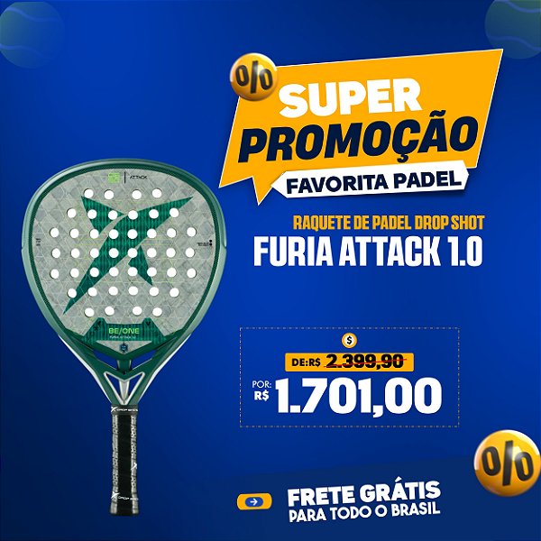 Raquete de Padel DROP SHOT FURIA ATTACK 1.0