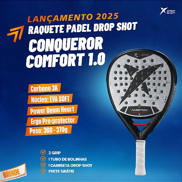 Raquete de Padel DROP SHOT CONQUEROR COMFORT 1.0