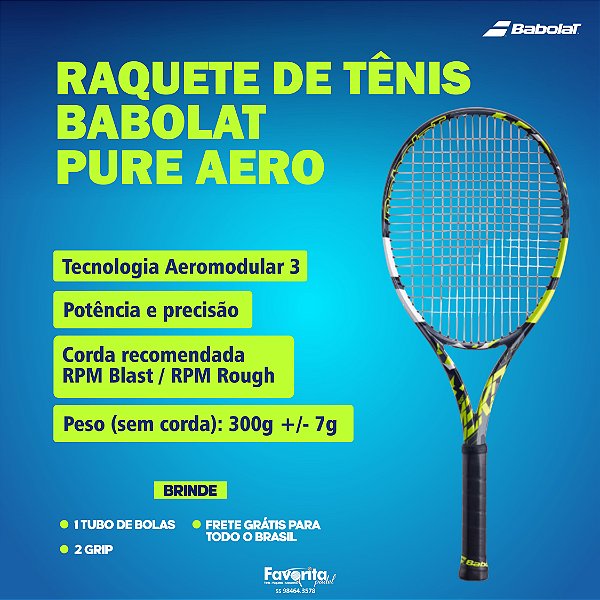 Raquete de Tênis Babolat Pure Aero - Sem cordões
