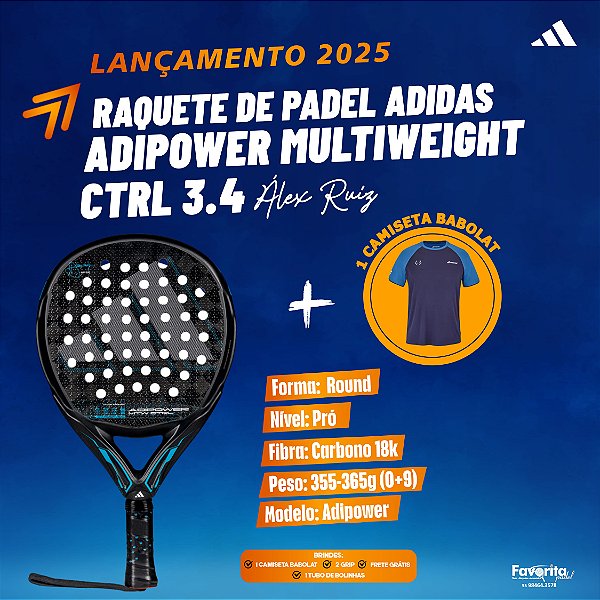 Raquete Adidas Adipower Multiweight Ctrl 3.4 - Álex Ruiz