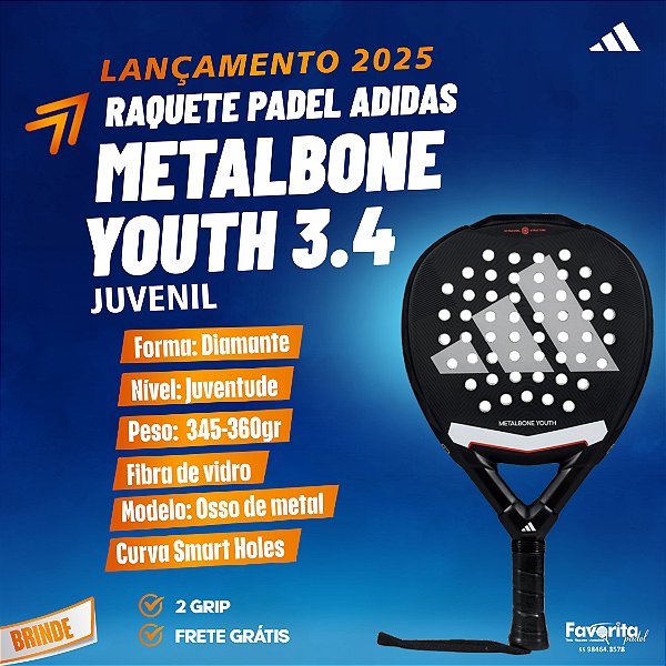 Raquete de Padel Adidas Metalbone Youth 3.4 – Juvenil