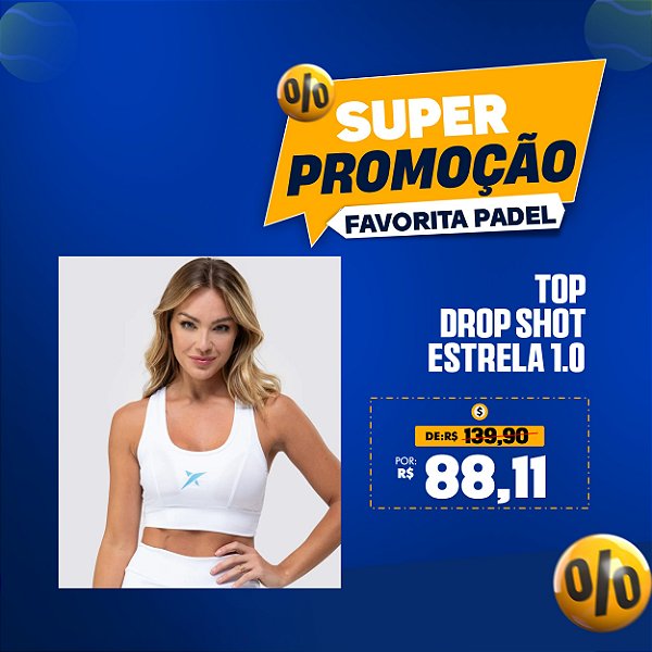 Top DROP SHOT ESTRELA 1.0 - Branco