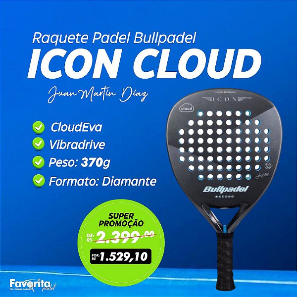 Raquete de Padel Bullpadel Icon Cloud 2025 - Juan Martín Díaz