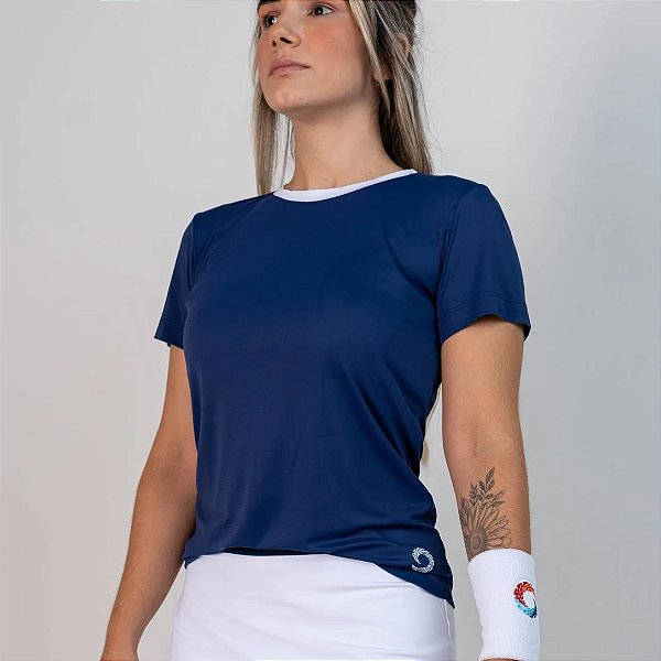 Blusa Recortes Compass – Feminina Marinho