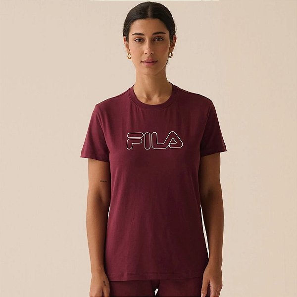 Camiseta Fila Regular Basic Outline - Feminina