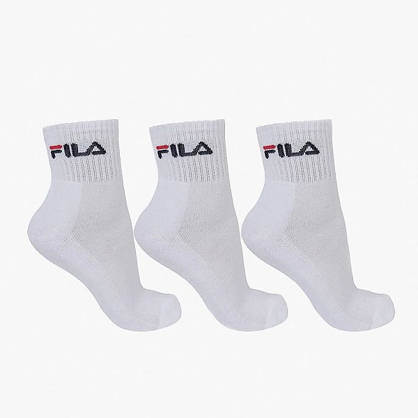 Tripack Fila Cano Médio Unissex - Branca