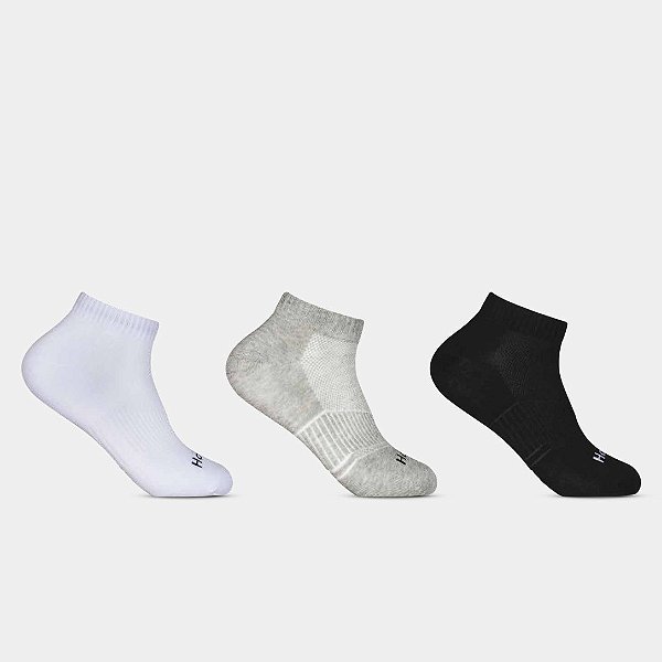 Meia Cano Curto Feminina - kit 3 pares