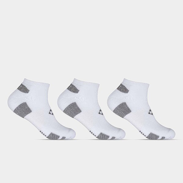 Meia Cano Curto Sport Masculina - kit 3 pares