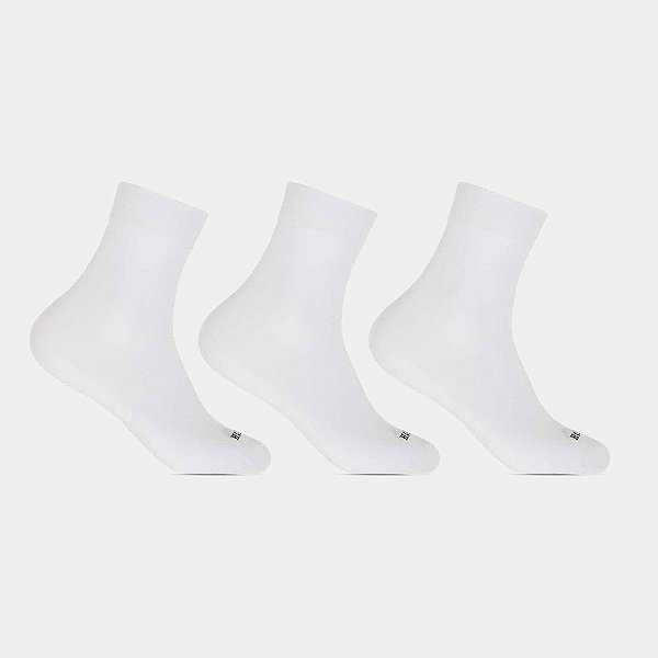 Meia Cano Médio Masculina - kit 3 pares