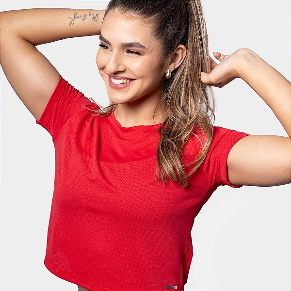 Cropped Vermelho Go Padel – Coleção Play Set