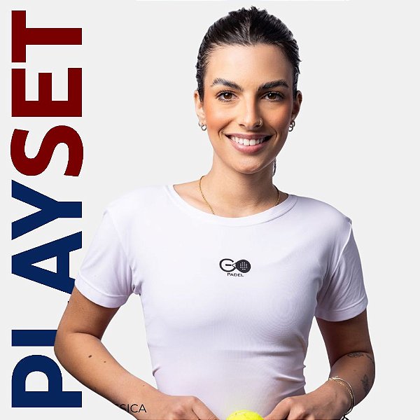 T-shirt Clássica Branca Go Padel – Coleção Play Set