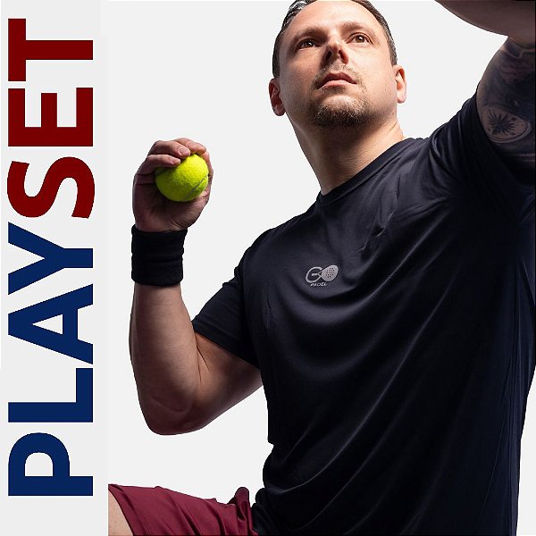 Camiseta Clássica Preta Go Padel – Coleção Play Set